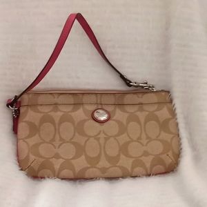 Coach New York signature wristlet